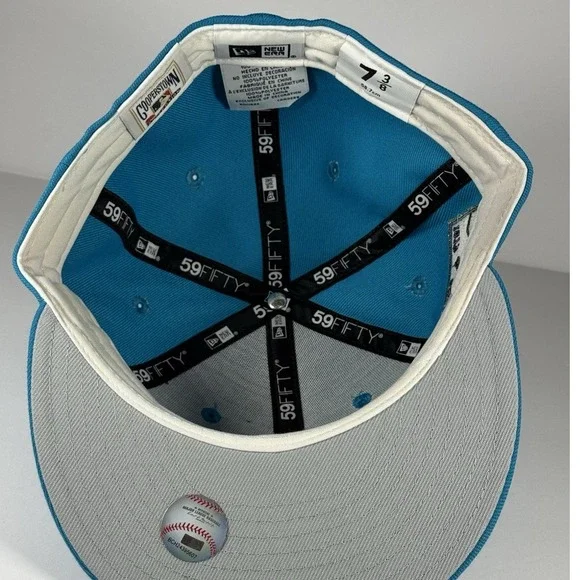Seattle Mariners‎ New Era 59FIFTY Fitted Hat 7 3/8 Teal 40th Anniversary Patch